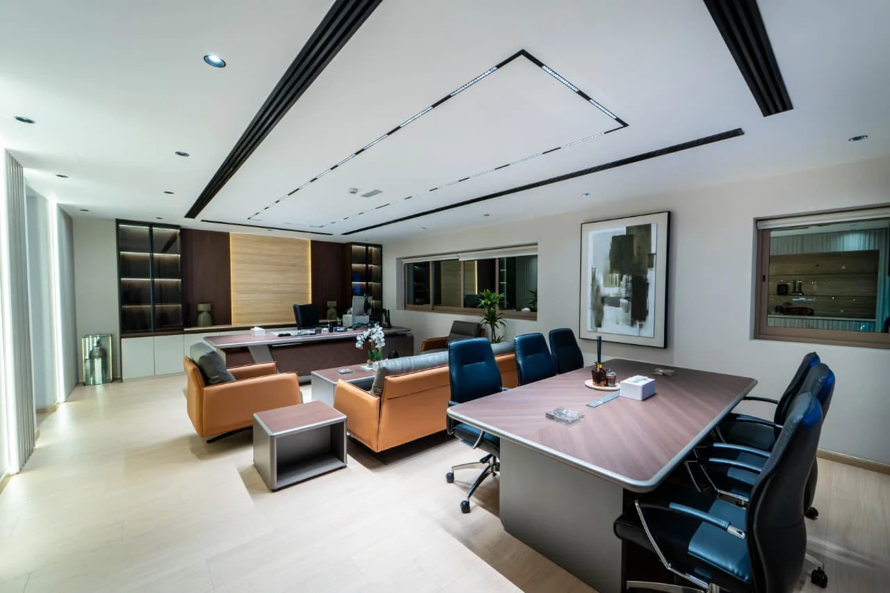 An executive office, delivered