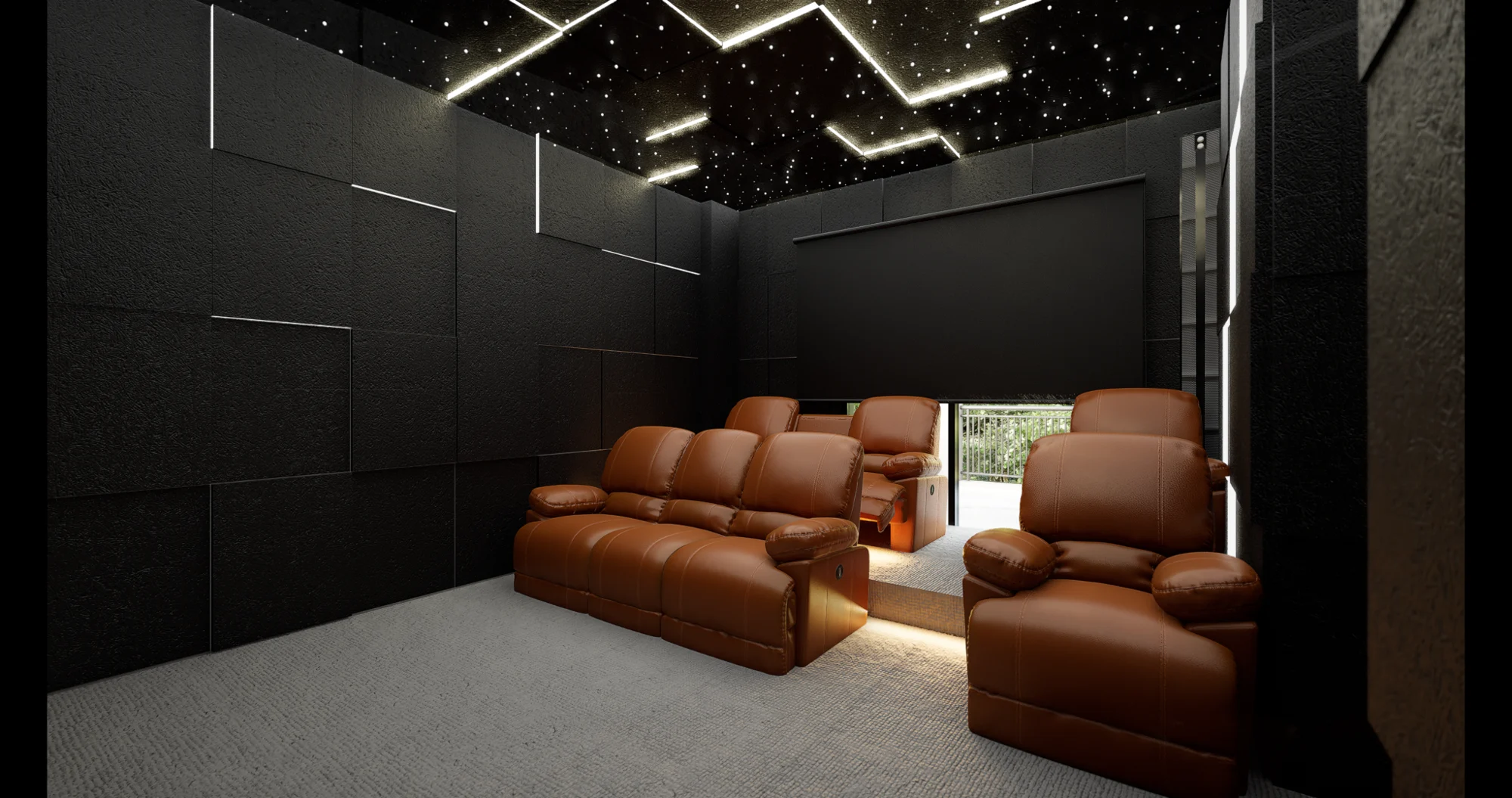 A private cinema room